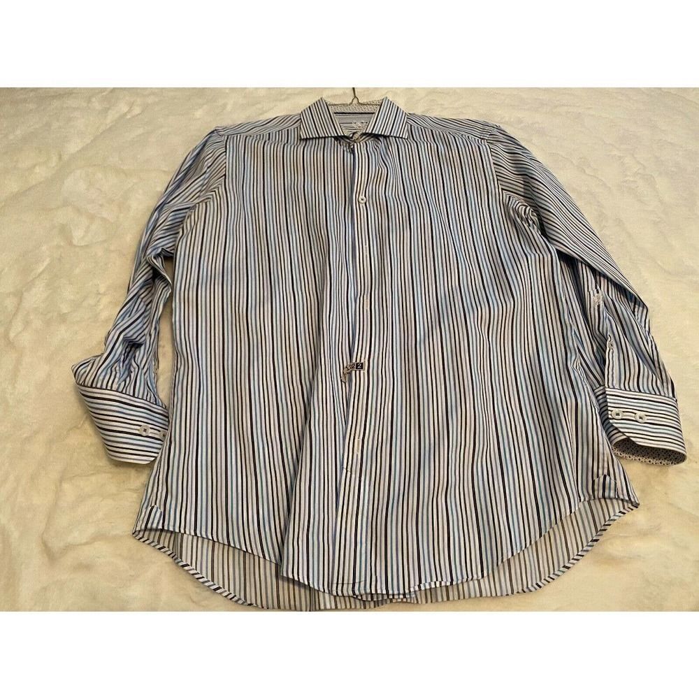 BUGATCHI UOMO 100% Cotton Mens shirt 16 32/33
